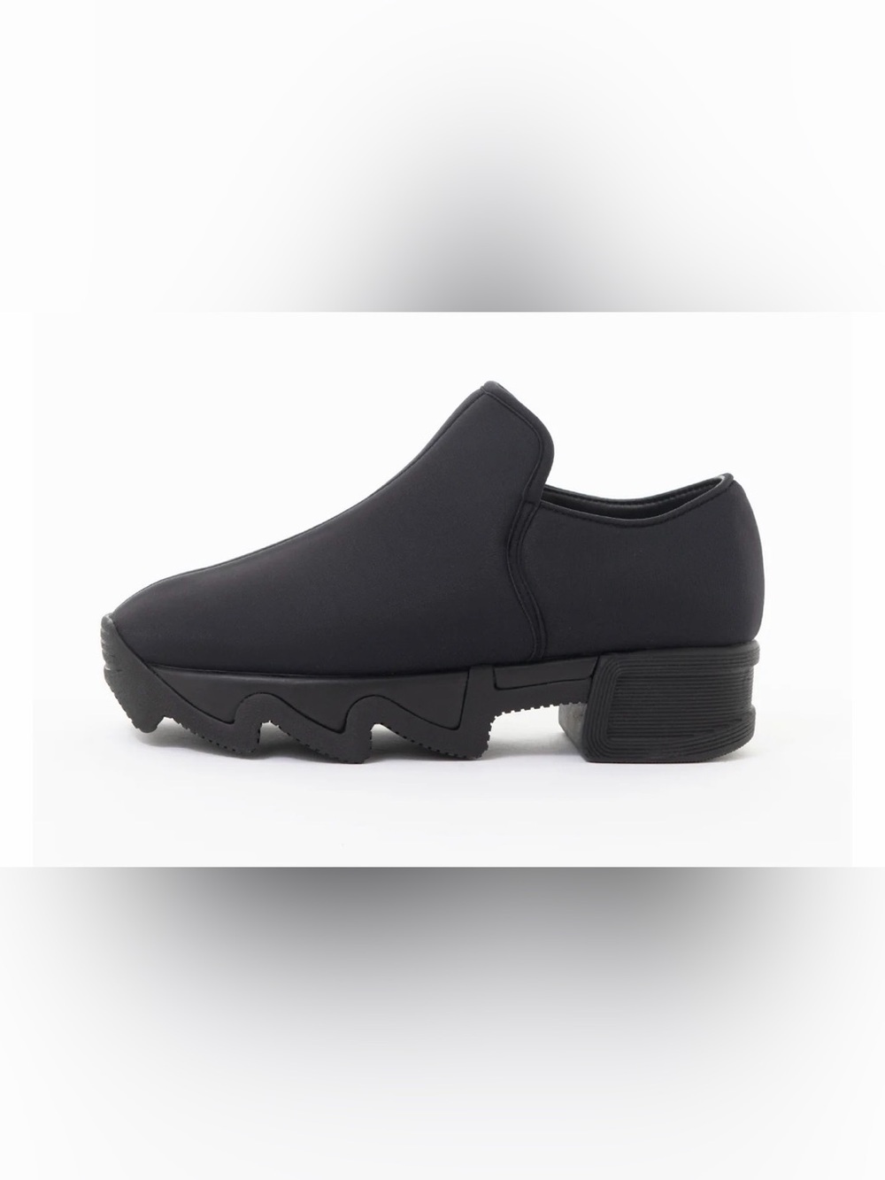 Women's Black Platform Slip-On Shoes - Modern Chunky Sole